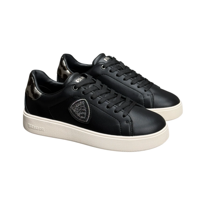SNEAKER STRINGATE ANIMALIER VICTORY 01 BLAUER DONNA