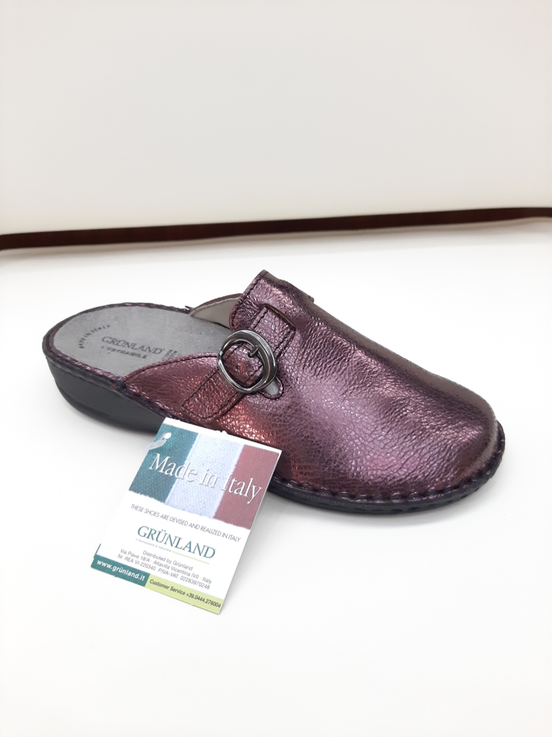 PANTOFOLA IN PELLE GRUNLAND DONNA