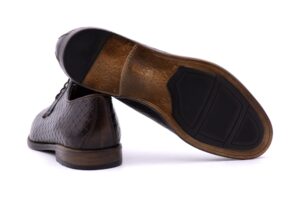 SCARPA DERBY INTRECCIATA SOLDINI ANTICA CUOIERIA UOMO