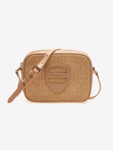 BORSA A TRACOLLA CON INSERTI IN RAFFIA BLAUER DONNA