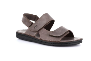 SANDALO CON DOPPIA FASCIA IN PELLE LAPO GRUNLAND UOMO