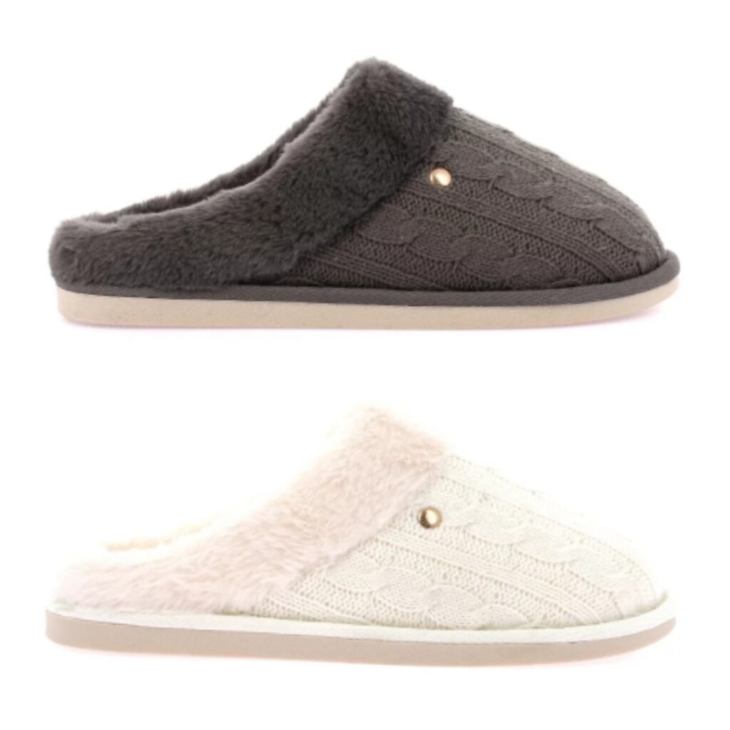 PANTOFOLA IN MAGLIA E PELUCHE KANT GRUNLAND DONNA