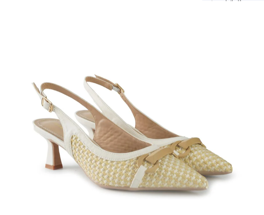 CHANEL SLINGBACK IN RAFFIA TACCO 6 FRANCESCO MILANO