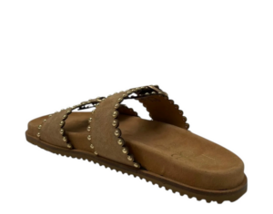 CIABATTA A DUE FASCE CON BORCHIE MIRROR MODE DONNA