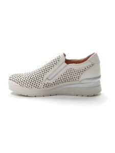 SLIP ON CON ZIP LATERALE CREAM 25 STONEFLY DONNA