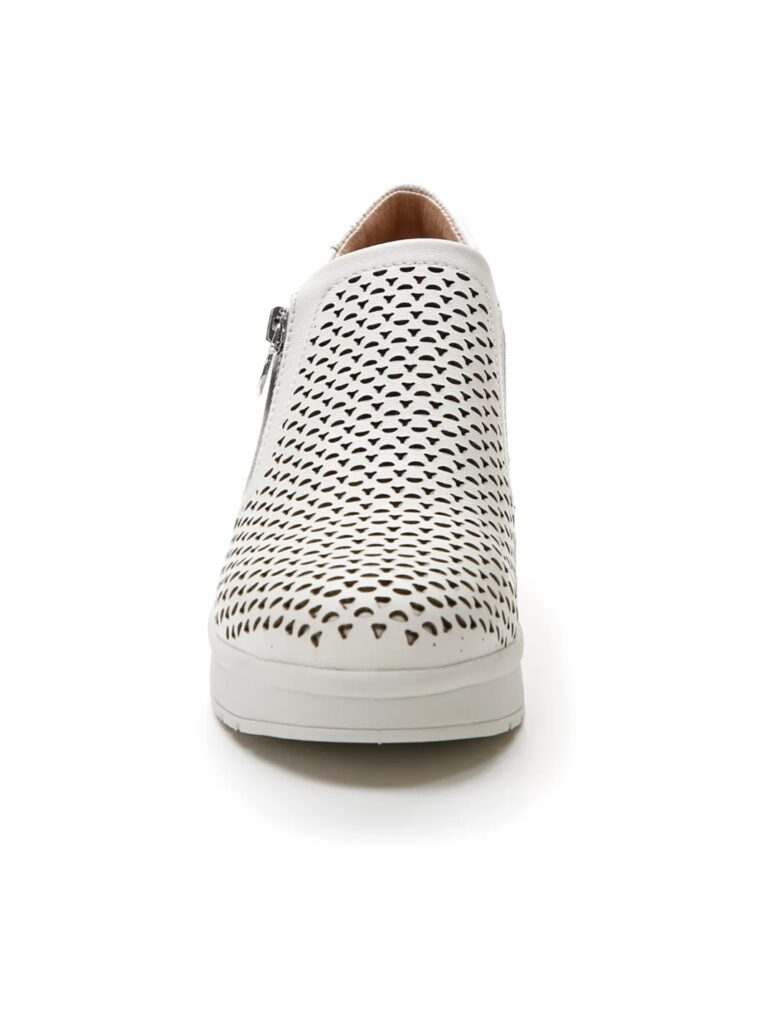 SLIP ON CON ZIP LATERALE CREAM 25 STONEFLY DONNA