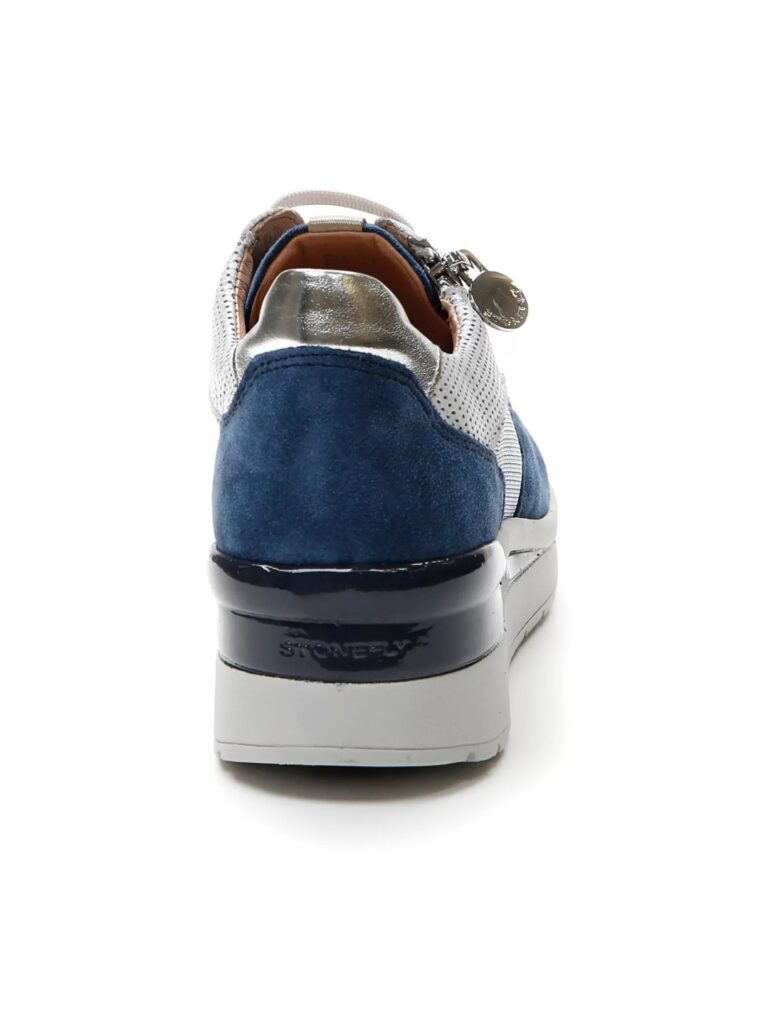 SNEAKER CON LACCI E ZIP LATERALE CREAM STONEFLY DONNA