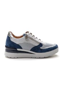 SNEAKER CON LACCI E ZIP LATERALE CREAM STONEFLY DONNA
