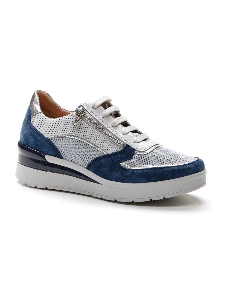 SNEAKER CON LACCI E ZIP LATERALE CREAM STONEFLY DONNA