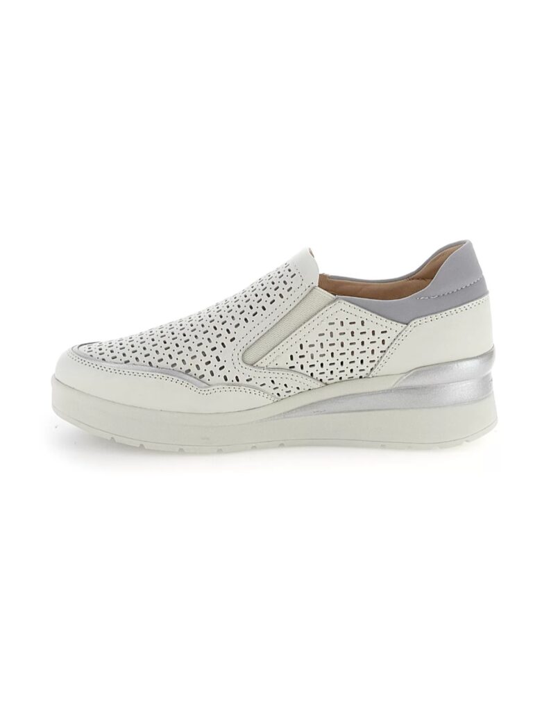 SLIP ON CON ZIP LATERALE CREAM 50 STONEFLY DONNA