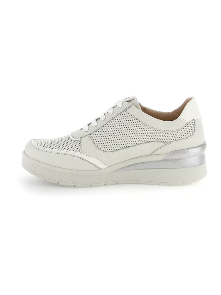SNEAKER ALLACCIATA CON ZIP LATERALE CREAM 52 STONEFLY DONNA