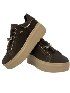 SNEAKERS ALLACCIATA E ZIP LATERALE CON PLATFORM DONNA SERENA