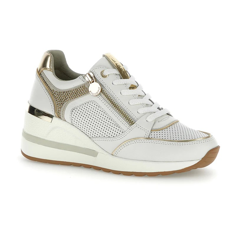 SNEAKERS ALLACCIATA E ZIP LATERALE CON ZEPPA 4 MINA STONEFLY DONNA