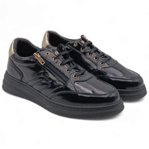 SNEAKERS IN NAPLAK CON ZIP LATERALE FRAU DONNA