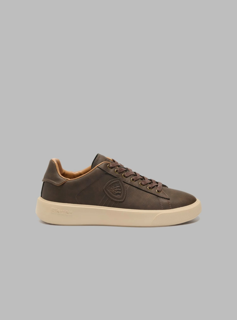 SNEAKER IN NABUCK CON FONDO A CASSETTA BUCK 13 BLAUER UOMO