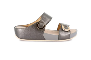 CIABATTA METALIZZATA CON DUE FASCE REGOLABILE DIRA GRUNLAND DONNA