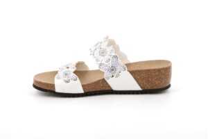 CIABATTA A 2 FASCE CON DECORO FLOREALE MEMI GRUNLAND DONNA