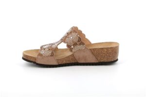 CIABATTA FASCIATA FLOREALE MEMI GRUNLAND DONNA