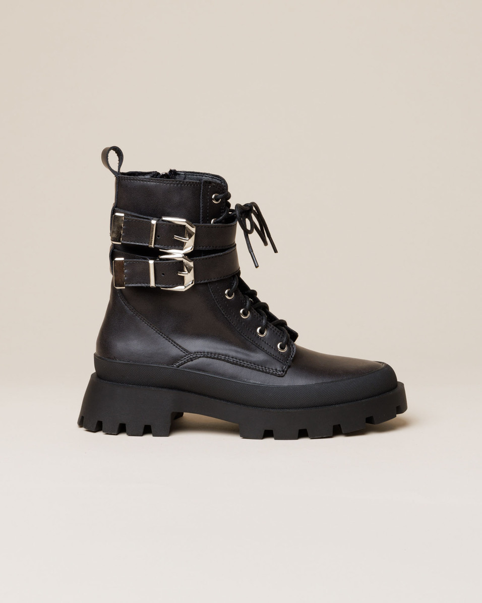 ANFIBI CON FIBBIE E ZIP LATERALE FRANCESCO MILANO