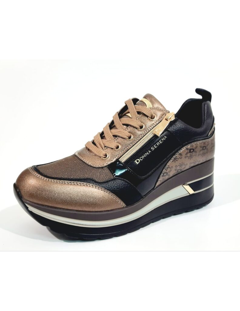 SNEAKERS CON LACCI E ZIP LATERALE DONNA SERENA