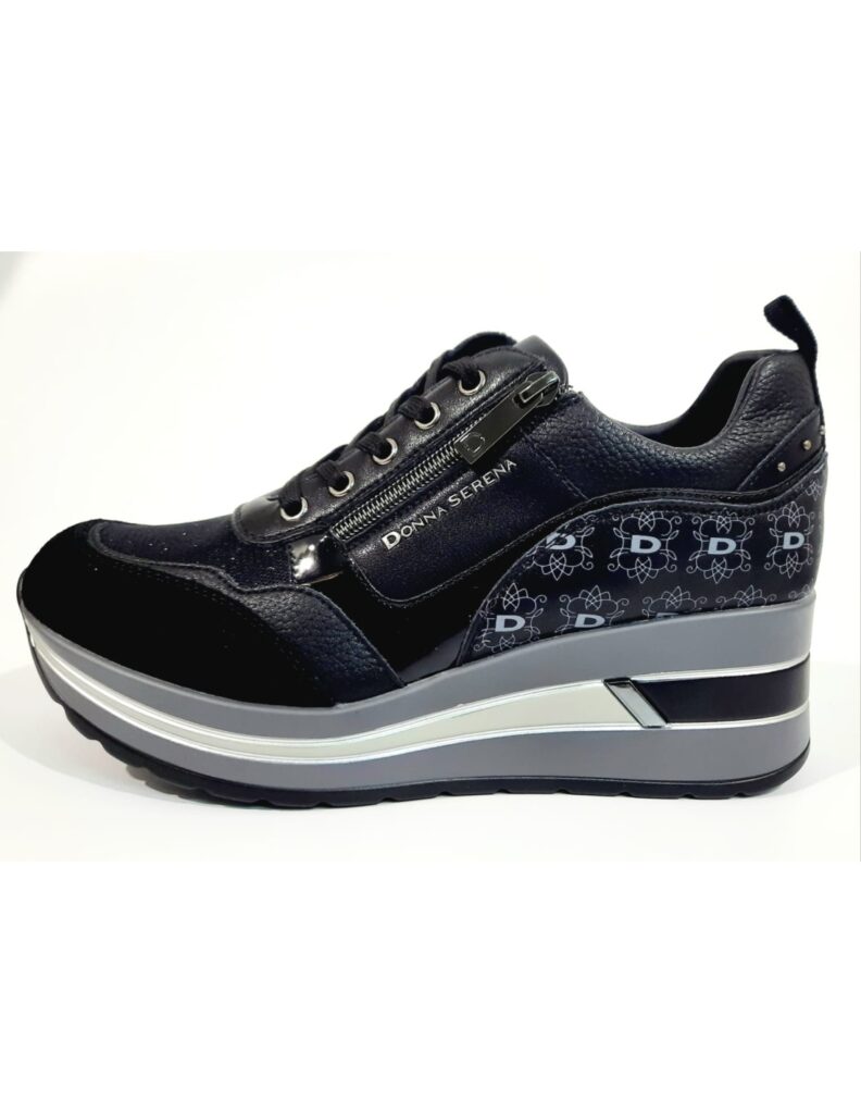 SNEAKERS CON LACCI E ZIP LATERALE DONNA SERENA