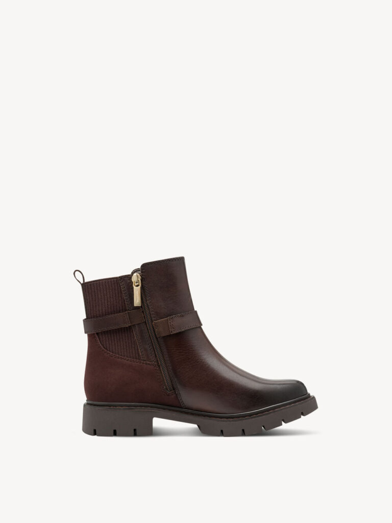 TRONCHETTO TACCO 3 CON DOPPIE FIBBIE E ZIP LATERALE TAMARIS COMFORT