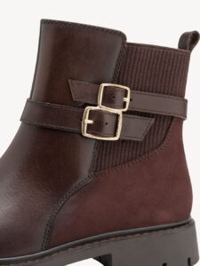 TRONCHETTO TACCO 3 CON DOPPIE FIBBIE E ZIP LATERALE TAMARIS COMFORT