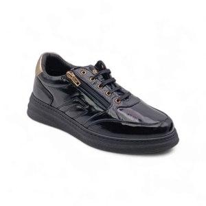 SNEAKERS IN NAPLAK CON ZIP LATERALE FRAU DONNA