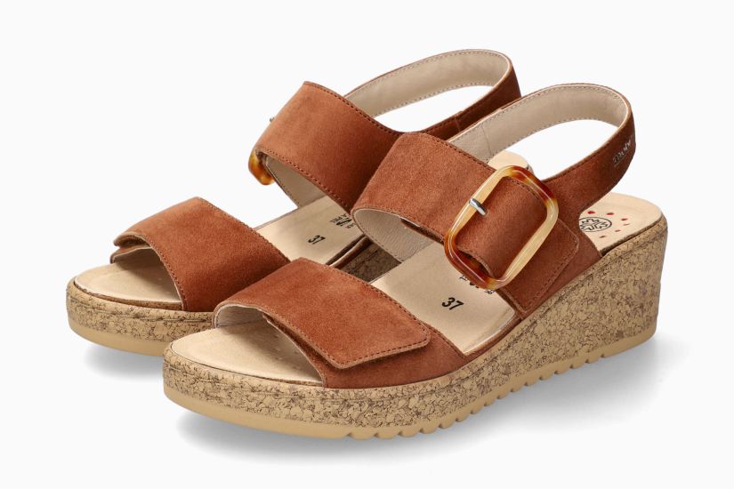 SANDALO CON ZEPPA A DUE FASCE REGOLABILI A STRAPPI MOBILS ERGONOMIC MEPHISTO DONNA