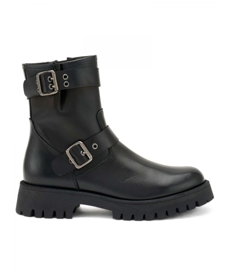 STIVALETTO CON DOPPIE FIBBIE LATERALE FRAU DONNA