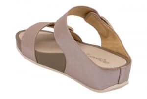 CIABATTA METALIZZATA CON DUE FASCE REGOLABILE DIRA GRUNLAND DONNA