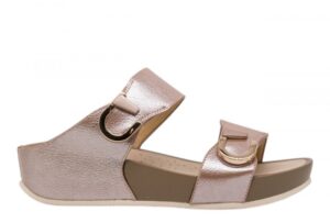 CIABATTA METALIZZATA CON DUE FASCE REGOLABILE DIRA GRUNLAND DONNA