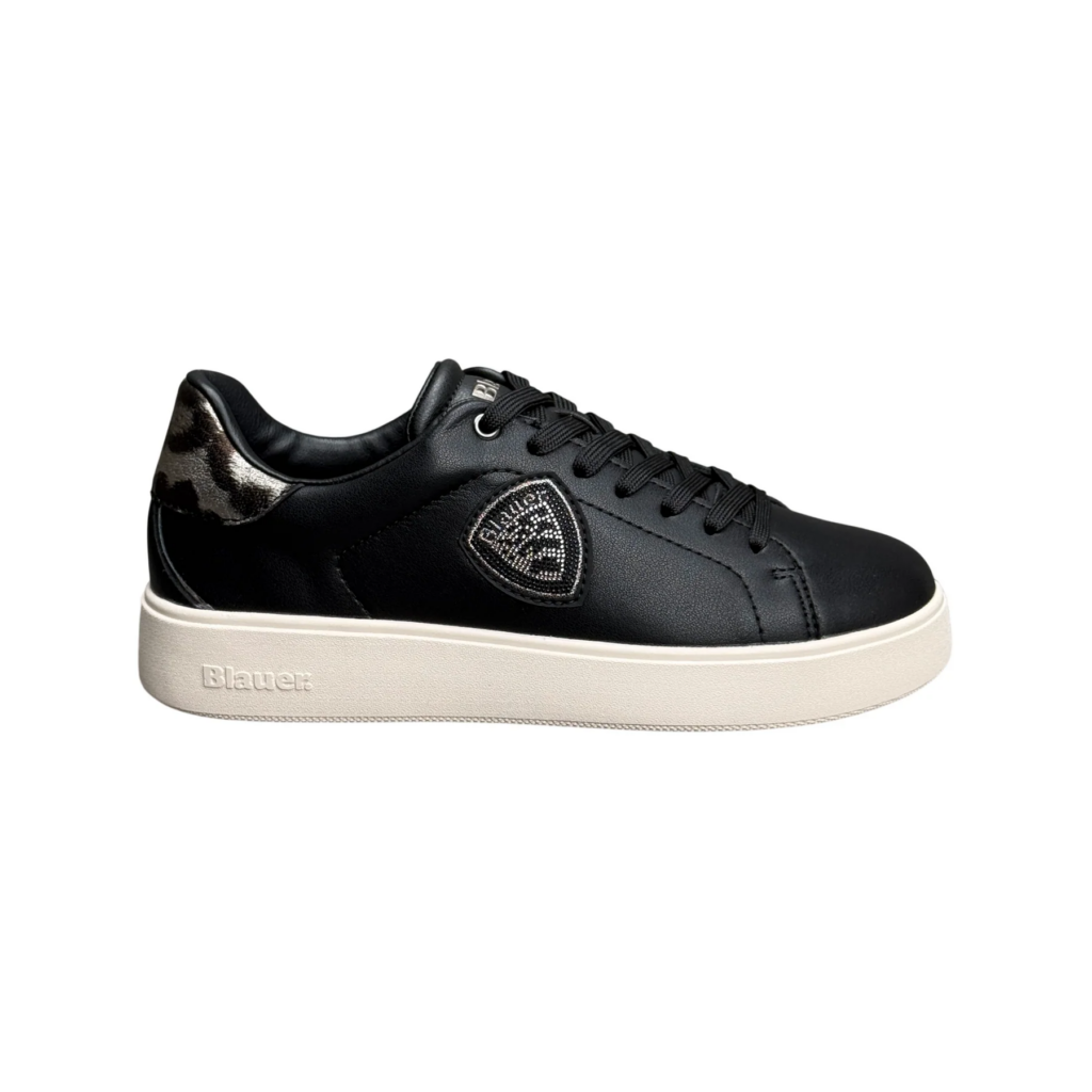 SNEAKER STRINGATE ANIMALIER VICTORY 01 BLAUER DONNA