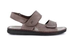 SANDALO CON DOPPIA FASCIA IN PELLE LAPO GRUNLAND UOMO