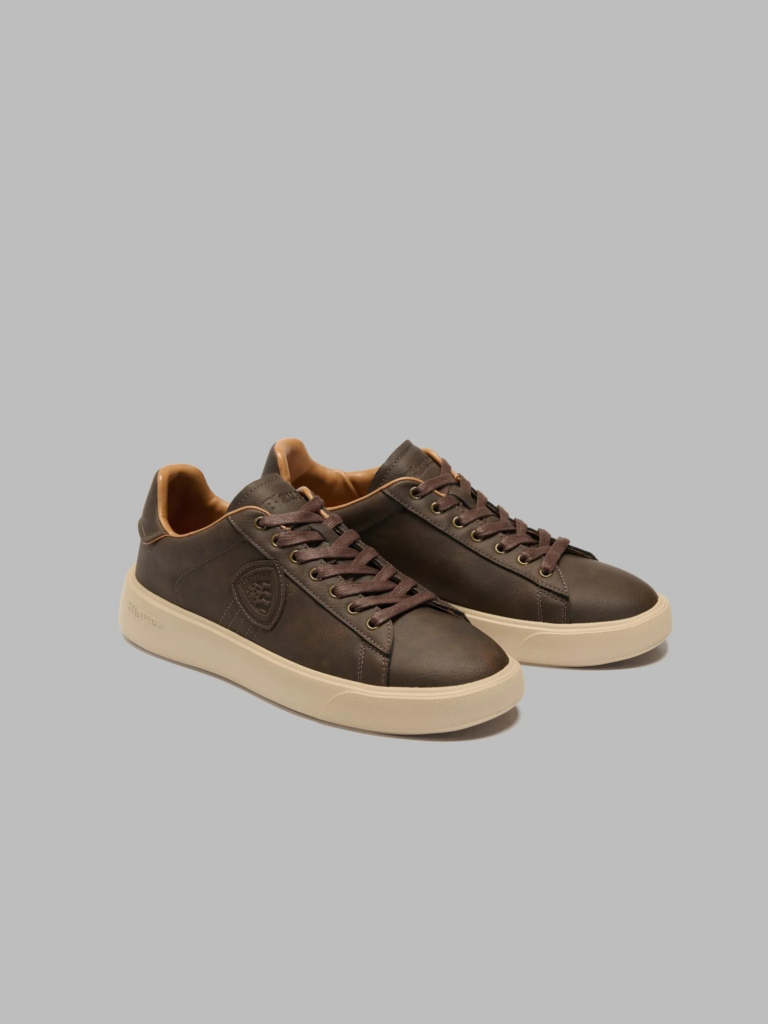 SNEAKER IN NABUCK CON FONDO A CASSETTA BUCK 13 BLAUER UOMO