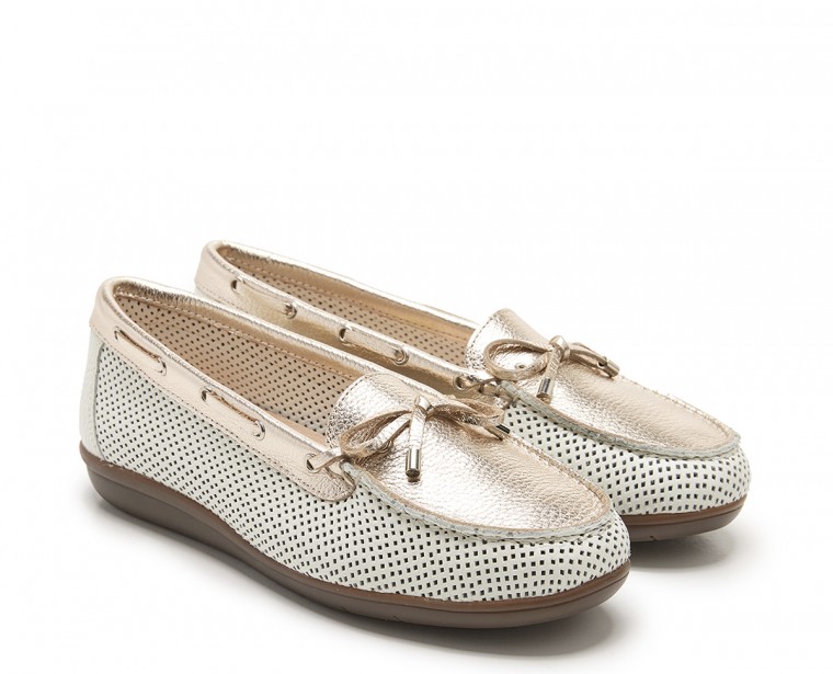 MOCASSINO FORATO CON FIOCCO JAZZ 24HRS DONNA