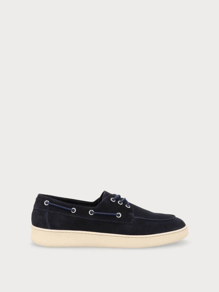 SCARPA ALLACCIATA IN CAMOSCIO MODELLO BARCA FRAU UOMO