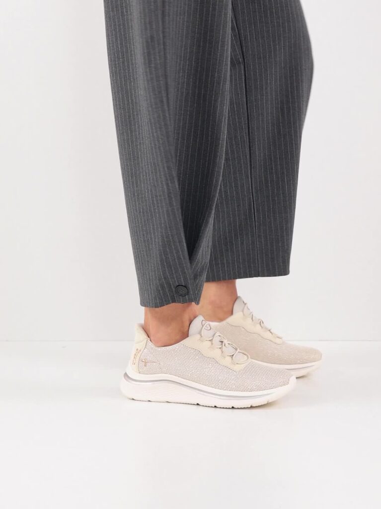 SNEAKERS IN TESSUTO BRILLANTINATO CON LACCI ELASTICI TAMARIS CONFORT
