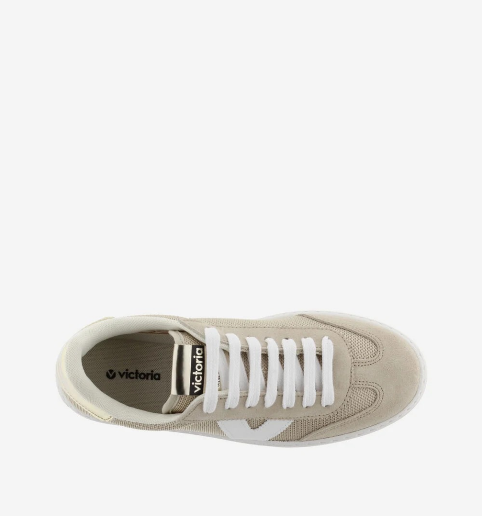 SNEAKERS CON PIATTAFORMA BARCELLONA IN RETE E CAMOSCIO VICTORIA DONNA