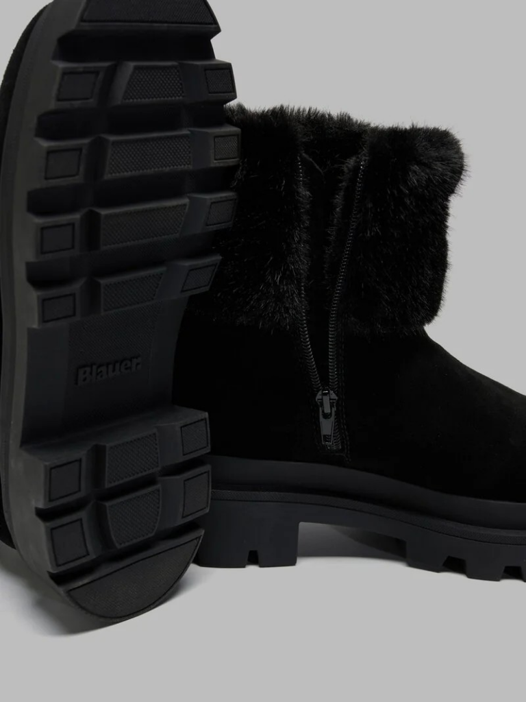 STIVALETTO CON ZIP LATERALE E PELLICCIOTTO KIMMEL BLAUER DONNA
